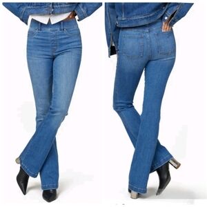 Spanx Flare Jeans Women Blue Pull On Denim Stretch Premium XL